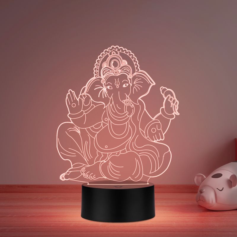 The Lord Ganesha Night lamp Color Changing Led Light with Remote Control  Decoration Lamp Gift for Diwali